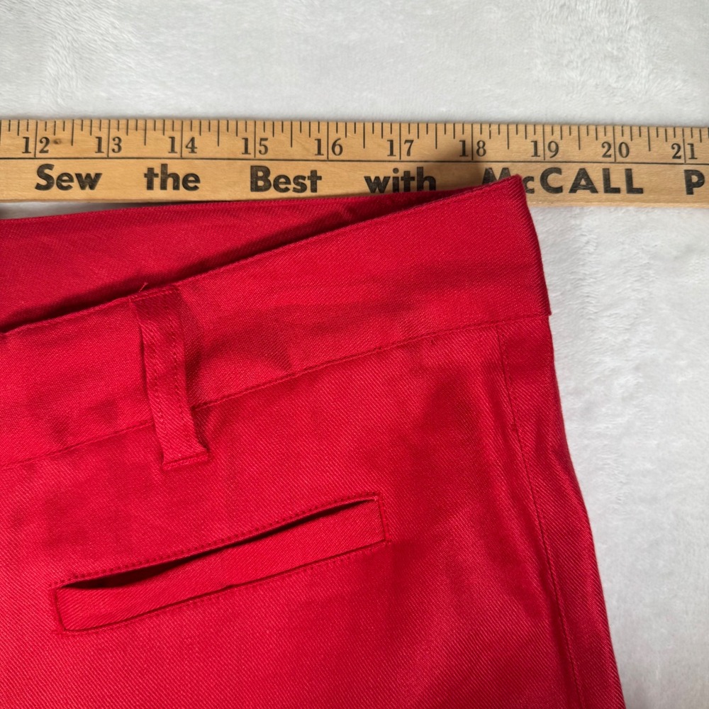 Cabi Womens 16 Red Valentine Trouser Wide Leg Linen Blend Pants 5503R Stretch - Picture 6 of 8